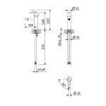  Bruma X-Alpha Bateria bidetowa jednootworowa bez korka Satin stainless steel 1861001IS W MAGAZYNIE!!
