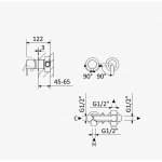 Bruma X-Alpha Bateria natryskowa jednouchwytowa podtynkowa Satin stainless steel 1861621IS
