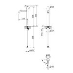   Bruma X-Alpha Bateria umywalkowa wysoka bez korka satin stainless steel 1860005IS W MAGAZYNIE!!