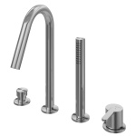 Bruma X-Alpha Bateria wannowa na brzeg wanny satin stainless steel 1869901IS