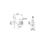 Bruma X-Alpha Bidetka z mieszaczem satin stainless steel 1861104IS