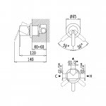 Bruma X-Alpha Mieszacz podtynkowy Satin stainless steel 1861202IS