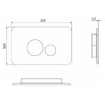 Bruma X-Alpha Przycisk spłukujący steel 1505903IS
