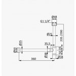 Bruma X-Alpha Syfon 1 1/4" Satin stainless steel 1861370IS