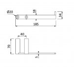 Bruma X-Alpha Uchwyt na papier toaletowy Satin Stainless Steel 1885200IS W MAGAZYNIE!!