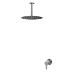 Bruma X-Alpha Zestaw natryskowy podtynkowy z deszczownicą 200 mm na ramieniu sufitowym satin stainless steel 1865611IS