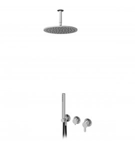 Bruma X-Alpha Zestaw natryskowy podtynkowy z deszczownicą Ø 250 mm na ramieniu sufitowym Satin stainless steel 1865621IS W MAGAZYNIE!!