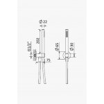 Bruma X-Alpha Zestaw prysznicowy z kolankiem odpływowym, wężem i Elo słuchawka prysznicowa Satin stainless steel 1865700IS W MAGAZYNIE!!