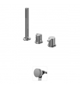 Bruma X-Alpha Zestaw wannowo-natryskowy na brzeg wanny satin stainless steel 1865211IS