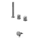 Bruma X-Alpha Zestaw wannowo-natryskowy na brzeg wanny satin stainless steel 1865211IS