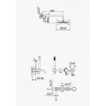 Bruma X-Alpha Zestaw wannowo-natryskowy podtynkowy z deszczownicą Ø 250 mm na ramieniu ściennym Satin stainless steel 1863212IS