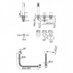 Bruma X-Alpha Zestaw wannowo-natryskowy na brzeg wanny Satin stainless steel 1865212IS