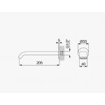 Bruma ZenR Wylewka do wanny 205 mm Morning Mist 1456421MM