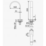Bruma ZenS Wylewka umywalkowa nablatowa Chrom 1569447CR