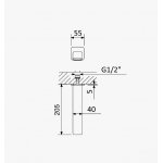 Bruma ZenS Wylewka umywalkowa ścienna 205 mm Pure White 1569428PW