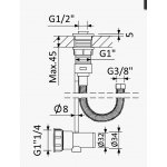 Bruma Zestaw odprowadzający wodę Chrom 1610022CR
