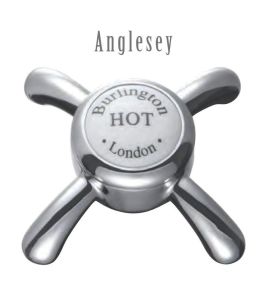 Burlington Anglesey Pokrętła do baterii (para) chrom T2