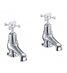 Burlington Bateria umywalkowa 2-otworowa z głowicą ceramiczną Chrom T5-QT