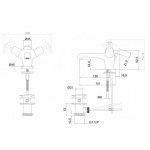 Burlington Bateria umywalkowa jednootworowa z głowicą ceramiczną i korkiem automatycznym Chrom T12-QT