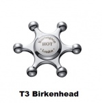 Burlington Bateria umywalkowa 2-otworowa z korkiem z głowicą ceramiczną chrom T16-QT