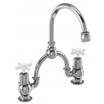 Burlington Bateria umywalkowa 2-otworowa z głowicą ceramiczną chrom T25-QT