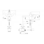 Burlington Bateria umywalkowa jednootworowa bez pokręteł i podstawki z kpl. odpływowym Złotym/Gold T12-QTGOLD
