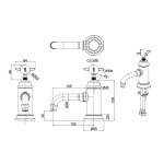    Burlington Bateria umywalkowa jednootworowa z heblem krzyżakiem chrom ARC2012HLCCHR