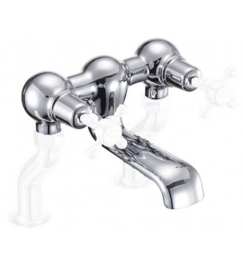 Burlington Bateria wannowa z głowicą ceramiczną chrom T10-QT