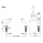 Burlington Bateria wannowo-natryskowa chrom T8
