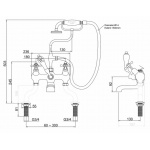 Burlington Bateria wannowo-natryskowa z głowicą ceramiczną chrom T9-QT