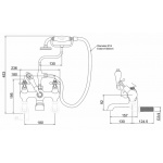 Burlington Bateria wannowo-natryskowa z głowicą ceramiczną chrom T9-QT