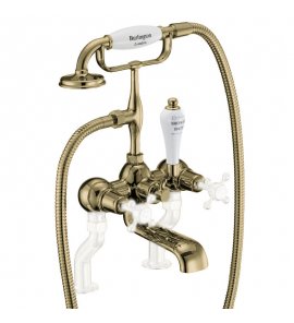 Burlington Bateria wannowo-natryskowa ze słuchawką i wężem gold T8-QTGOLD W MAGAZYNIE!!