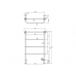 Burlington Berkeley Grzejnik wodny z zaworami bez grzałki chrom R4CHR+R6CHR