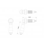 Burlington Bespoke Dźwignia spłuczki Chrom/Cosmic Green SP8CHRGRN