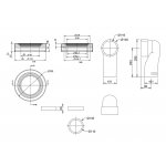 Burlington Bespoke Kolanko ceramiczne odpływowe pion, Confetti Pink C26PINK