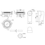 Burlington Bespoke Kolanko ceramiczne odpływowe pion, Alaska Blue C26BLUE