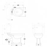 Burlington Bespoke Miska stojąca do kompaktu 43,5x35,5 Oriental Blossom P5BLOSS