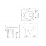 Burlington Bespoke Miska WC stojąca, Spring Forest P14FORE
