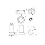 Burlington Bespoke Rura odpływowa ceramiczna do WC Moon Grey C29GREY