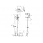 Burlington Bespoke Spłuczka ceramiczna górnopłuk 52 cm, Botanical Pink C28SBOTA