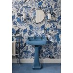 Burlington Bespoke Umywalka ścienna 56x47 cm dwuotworowa, Alaska Blue B42THBLUE