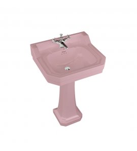 Burlington Bespoke Umywalka ścienna 56x47 cm 2-otworowa, Confetti Pink B42THPINK