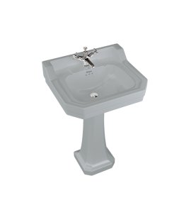 Burlington Bespoke Umywalka ścienna 56x47 cm 2-otworowa, Moon Grey B42THGREY