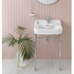 Burlington Bespoke Umywalka ścienna 56x47 cm 2-otworowa, Oriental Blossom B42THBLOSS