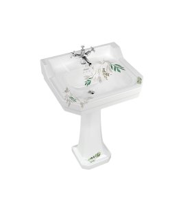 Burlington Bespoke Umywalka ścienna 56x47 cm 2-otworowa, Spring Forest B42THFORE