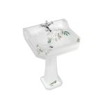 Burlington Bespoke Umywalka ścienna 61x50,5 cm 2-otworowa, Spring Forest B52THFORE