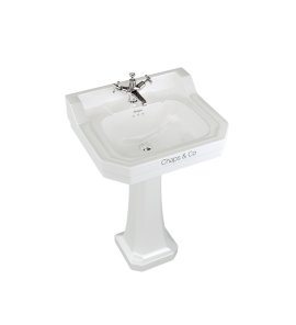 Burlington Bespoke Umywalka ścienna 61x50,5 cm 3-otworowa, Modern B53THMOD