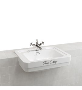 Burlington Bespoke Umywalka półwpuszczana w blat 57,5x47,2 cm Script B121THSCR