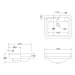 Burlington Bespoke Umywalka półwpuszczana w blat 57,5x47,2 cm Traditional B122THTRA
