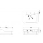 Burlington Bespoke Umywalka 62x50,5 Enchanted Blue B51THENCH